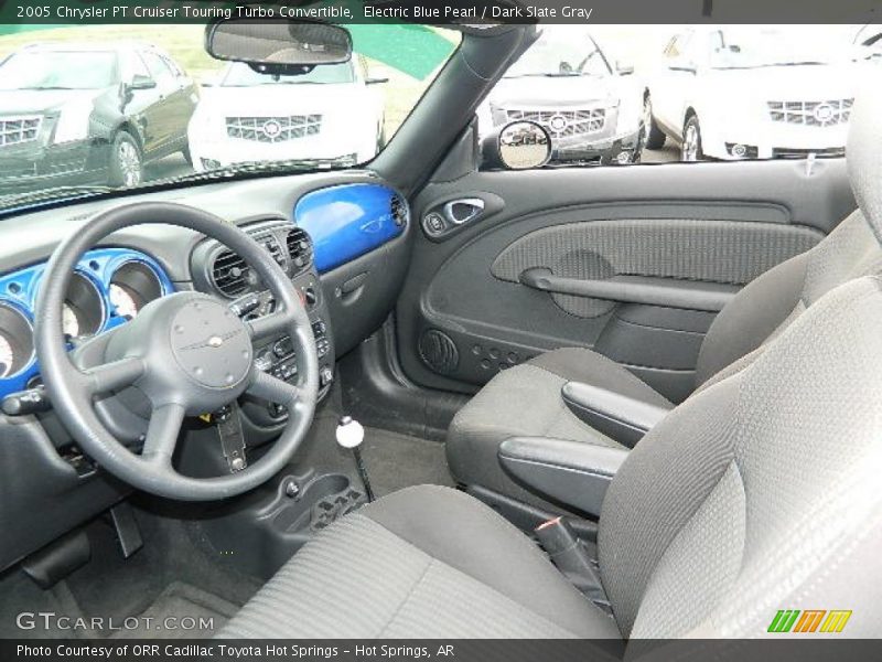 Electric Blue Pearl / Dark Slate Gray 2005 Chrysler PT Cruiser Touring Turbo Convertible