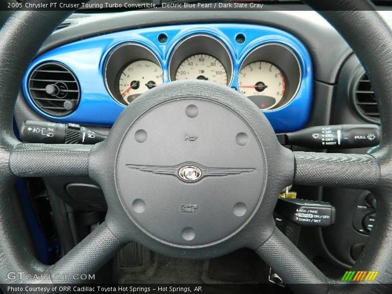 Electric Blue Pearl / Dark Slate Gray 2005 Chrysler PT Cruiser Touring Turbo Convertible