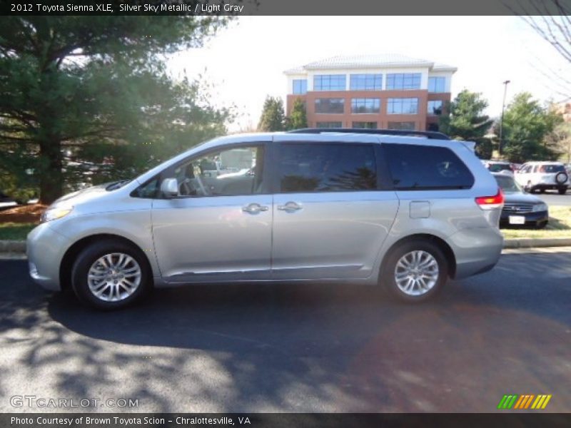 Silver Sky Metallic / Light Gray 2012 Toyota Sienna XLE