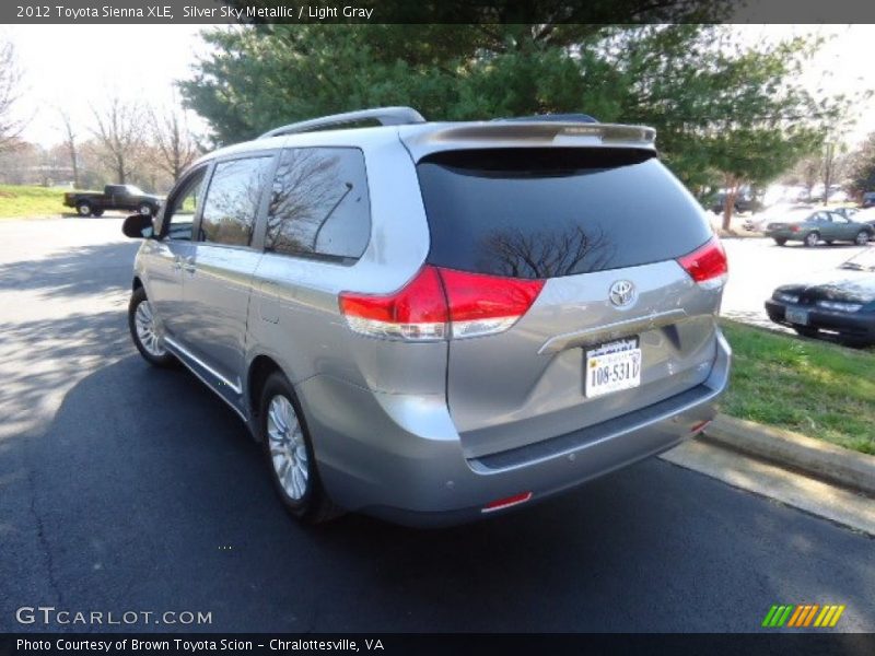 Silver Sky Metallic / Light Gray 2012 Toyota Sienna XLE