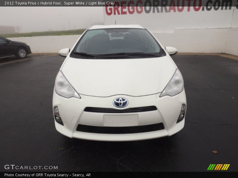 Super White / Light Blue Gray 2012 Toyota Prius c Hybrid Four