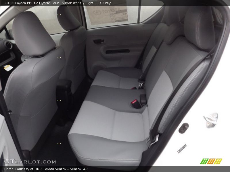 Super White / Light Blue Gray 2012 Toyota Prius c Hybrid Four