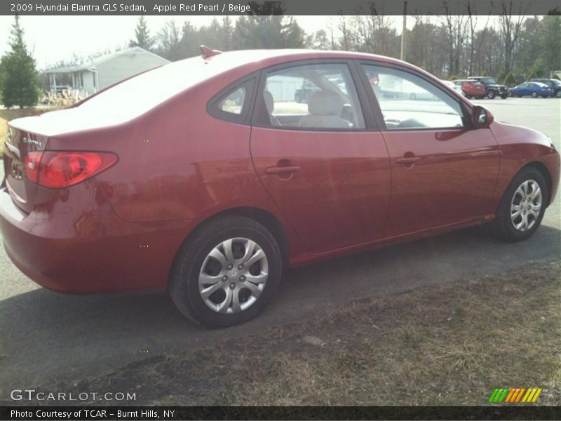 Apple Red Pearl / Beige 2009 Hyundai Elantra GLS Sedan