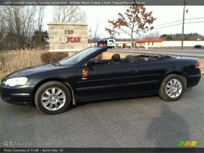 Brilliant Black Crystal / Dark Taupe/Medium Taupe 2004 Chrysler Sebring Touring Convertible
