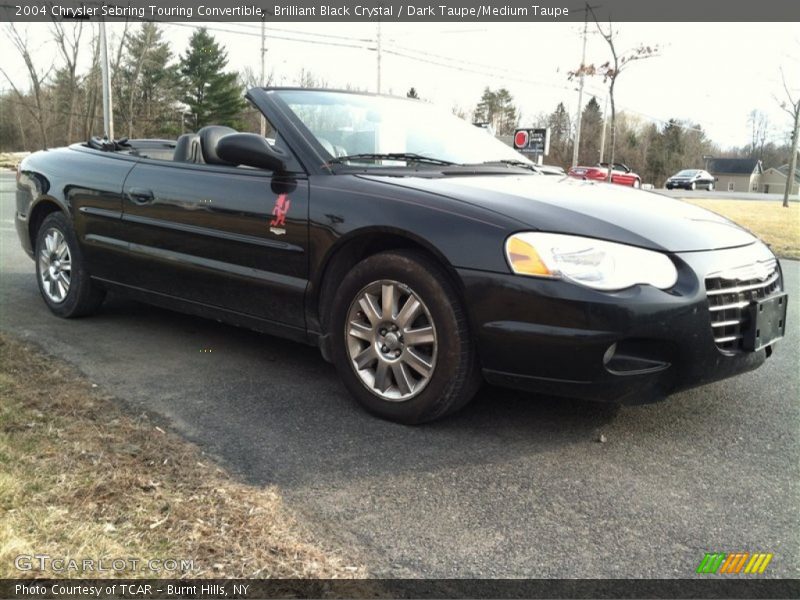 Brilliant Black Crystal / Dark Taupe/Medium Taupe 2004 Chrysler Sebring Touring Convertible