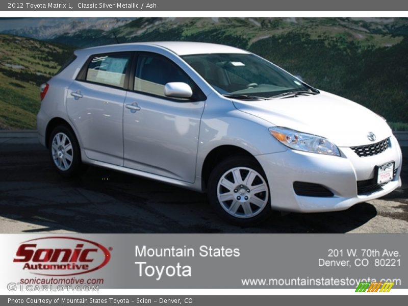 Classic Silver Metallic / Ash 2012 Toyota Matrix L