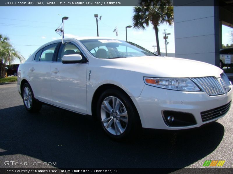 White Platinum Metallic Tri-Coat / Cashmere 2011 Lincoln MKS FWD