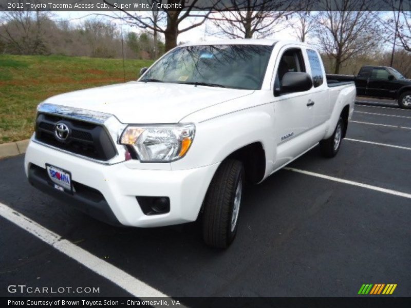 Super White / Graphite 2012 Toyota Tacoma Access Cab