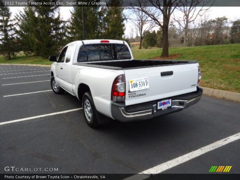 Super White / Graphite 2012 Toyota Tacoma Access Cab