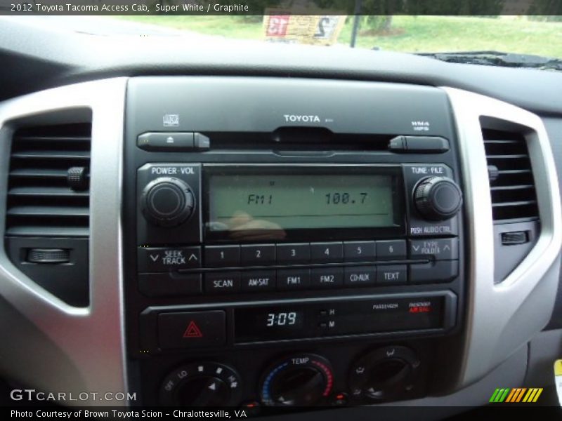 Super White / Graphite 2012 Toyota Tacoma Access Cab