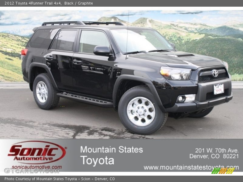 Black / Graphite 2012 Toyota 4Runner Trail 4x4