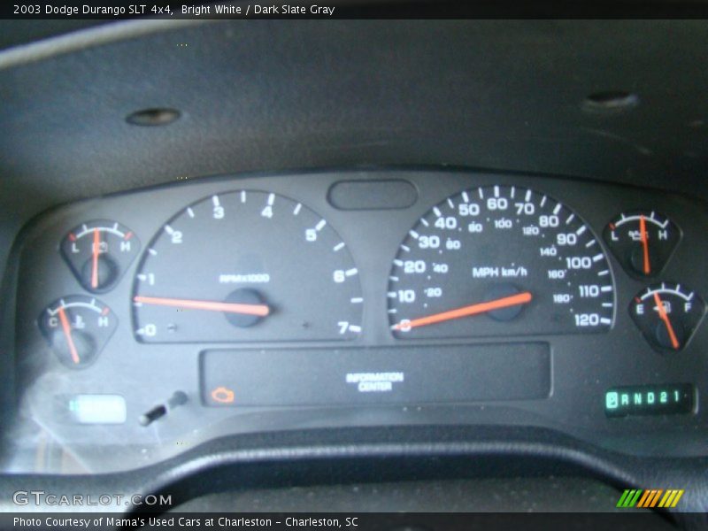 Bright White / Dark Slate Gray 2003 Dodge Durango SLT 4x4
