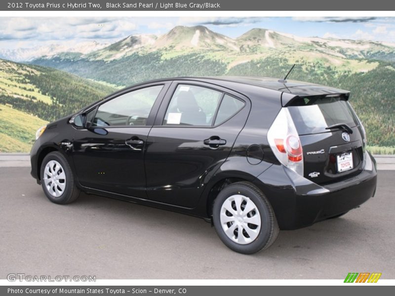 Black Sand Pearl / Light Blue Gray/Black 2012 Toyota Prius c Hybrid Two