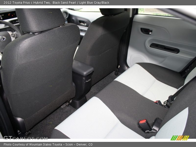 Black Sand Pearl / Light Blue Gray/Black 2012 Toyota Prius c Hybrid Two