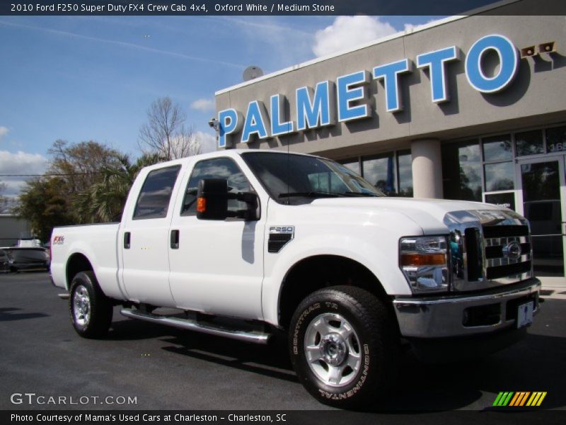 Oxford White / Medium Stone 2010 Ford F250 Super Duty FX4 Crew Cab 4x4