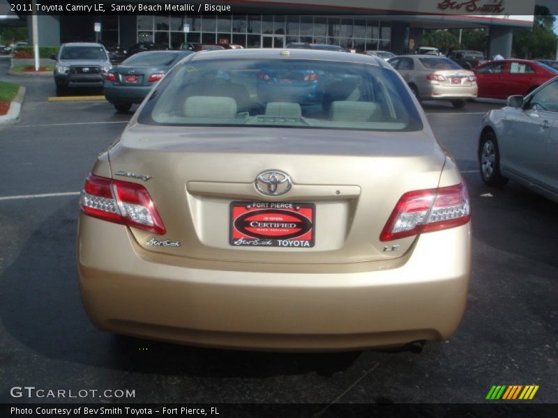 Sandy Beach Metallic / Bisque 2011 Toyota Camry LE