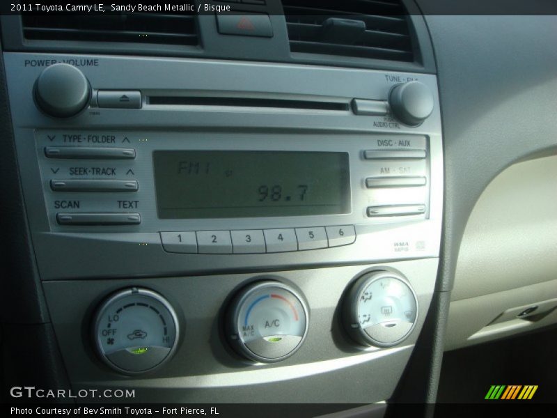 Sandy Beach Metallic / Bisque 2011 Toyota Camry LE