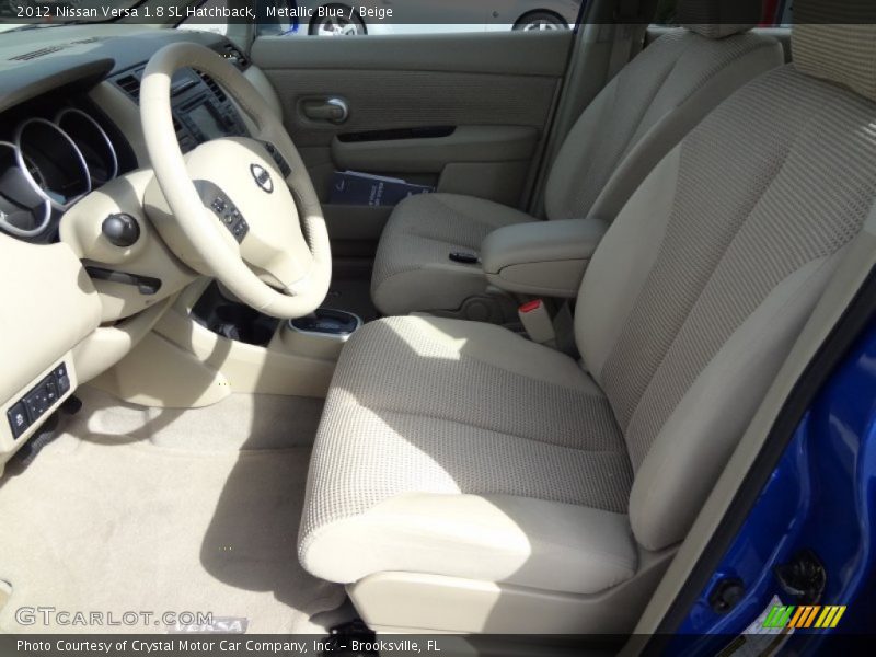 Metallic Blue / Beige 2012 Nissan Versa 1.8 SL Hatchback