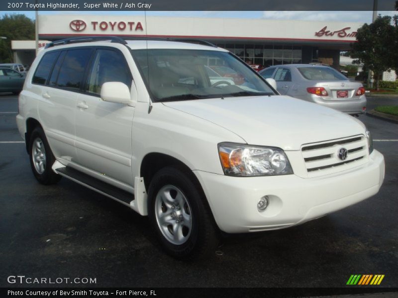 Super White / Ash Gray 2007 Toyota Highlander