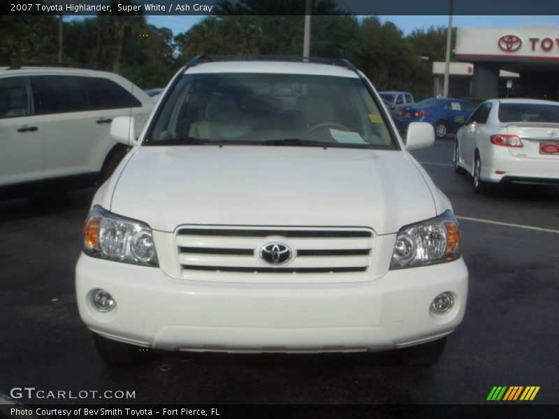 Super White / Ash Gray 2007 Toyota Highlander
