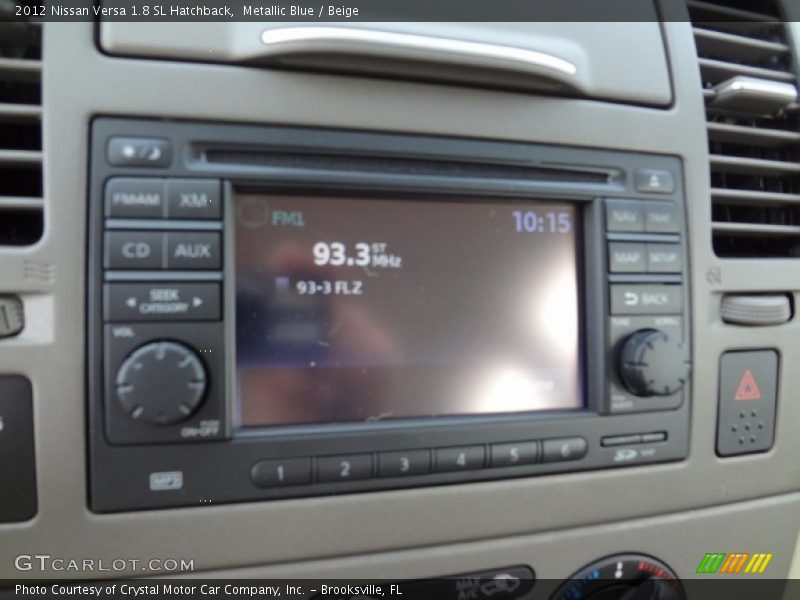 Metallic Blue / Beige 2012 Nissan Versa 1.8 SL Hatchback