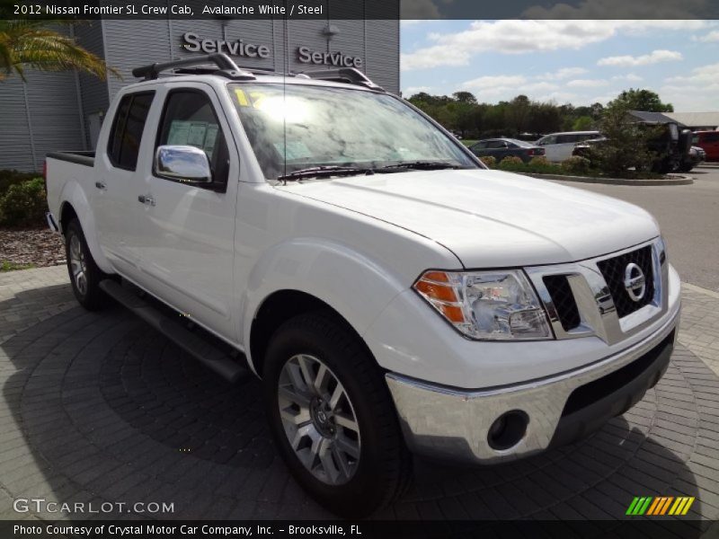 Avalanche White / Steel 2012 Nissan Frontier SL Crew Cab