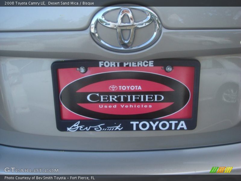 Desert Sand Mica / Bisque 2008 Toyota Camry LE