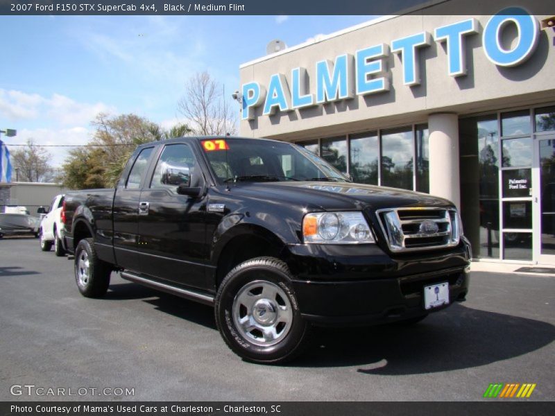 Black / Medium Flint 2007 Ford F150 STX SuperCab 4x4