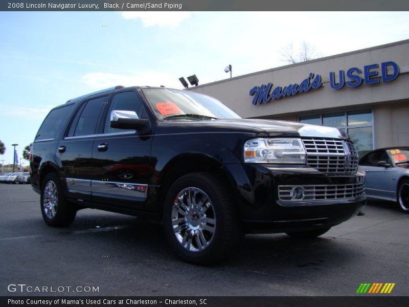 Black / Camel/Sand Piping 2008 Lincoln Navigator Luxury