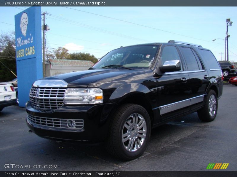 Black / Camel/Sand Piping 2008 Lincoln Navigator Luxury