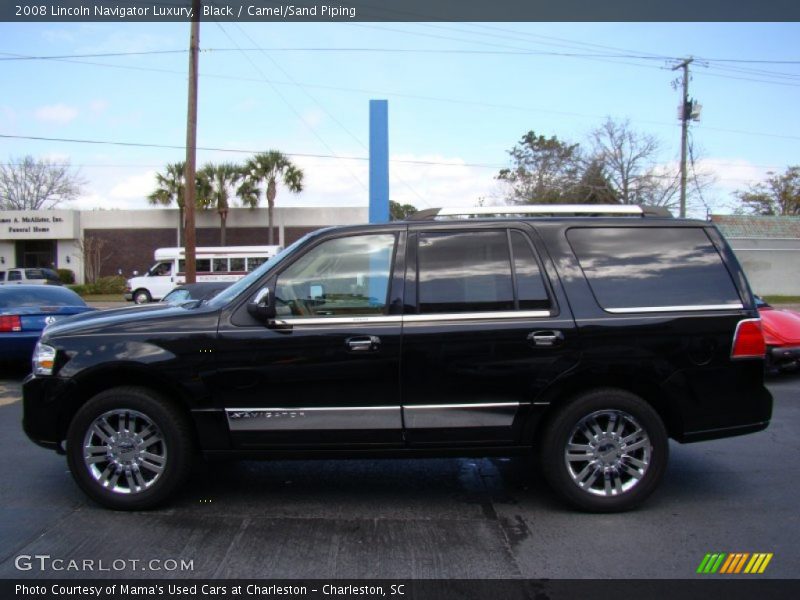 Black / Camel/Sand Piping 2008 Lincoln Navigator Luxury