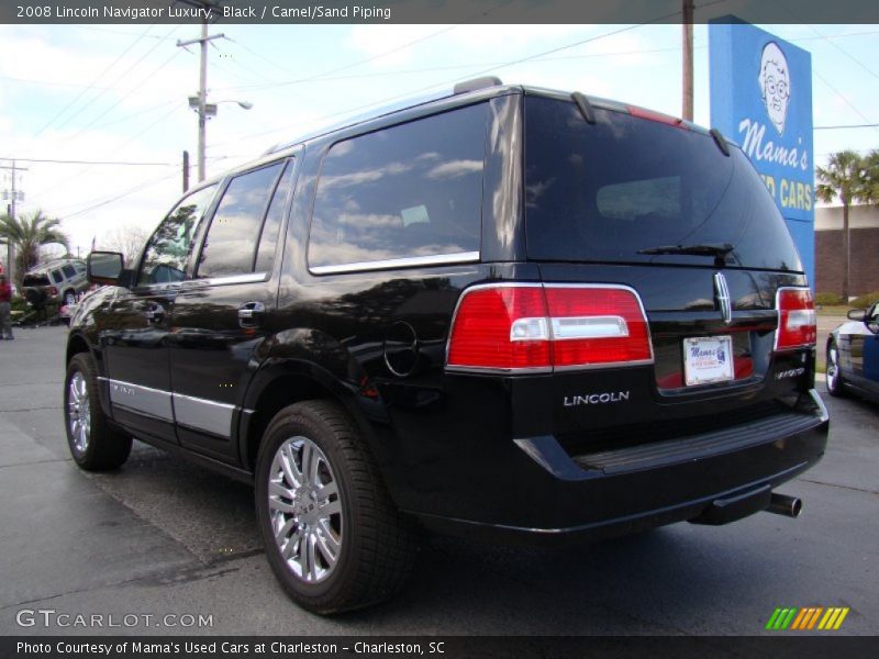 Black / Camel/Sand Piping 2008 Lincoln Navigator Luxury