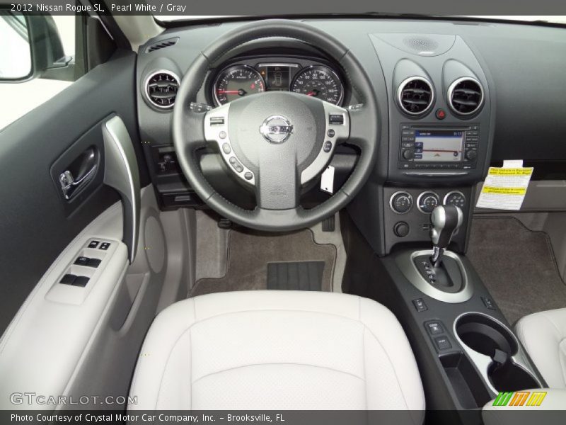 Pearl White / Gray 2012 Nissan Rogue SL