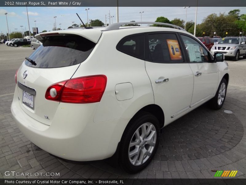 Pearl White / Gray 2012 Nissan Rogue SL