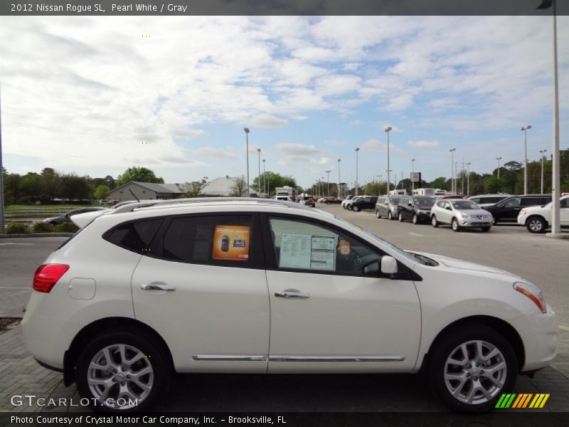 Pearl White / Gray 2012 Nissan Rogue SL