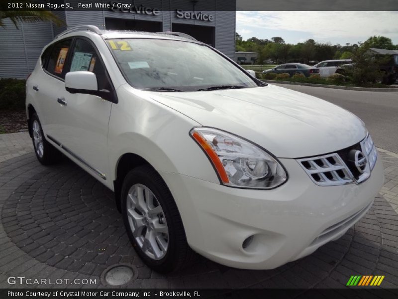 Pearl White / Gray 2012 Nissan Rogue SL