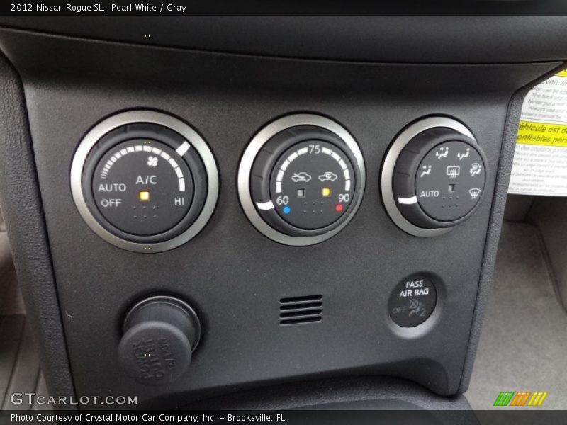 Pearl White / Gray 2012 Nissan Rogue SL