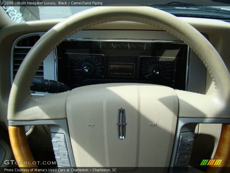 Black / Camel/Sand Piping 2008 Lincoln Navigator Luxury