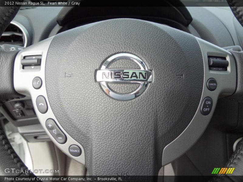Pearl White / Gray 2012 Nissan Rogue SL