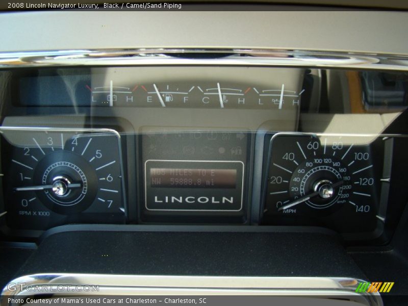 Black / Camel/Sand Piping 2008 Lincoln Navigator Luxury