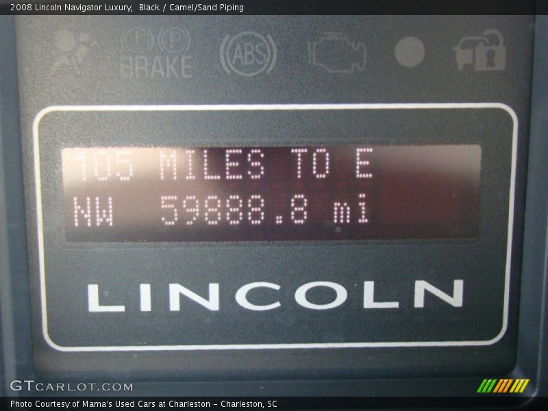 Black / Camel/Sand Piping 2008 Lincoln Navigator Luxury