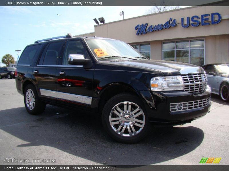 Black / Camel/Sand Piping 2008 Lincoln Navigator Luxury