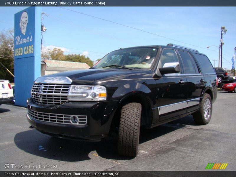 Black / Camel/Sand Piping 2008 Lincoln Navigator Luxury