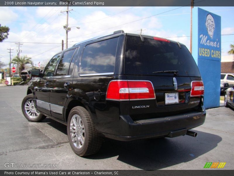 Black / Camel/Sand Piping 2008 Lincoln Navigator Luxury