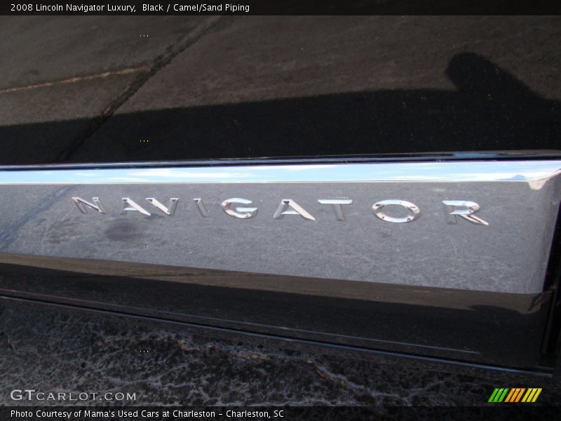 Black / Camel/Sand Piping 2008 Lincoln Navigator Luxury