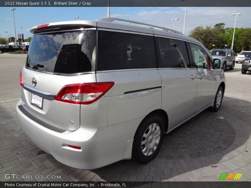 Brilliant Silver / Gray 2012 Nissan Quest 3.5 S