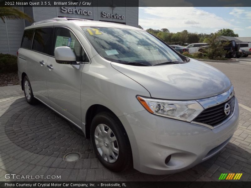 Brilliant Silver / Gray 2012 Nissan Quest 3.5 S