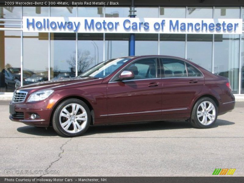 Barolo Red Metallic / Black 2009 Mercedes-Benz C 300 4Matic