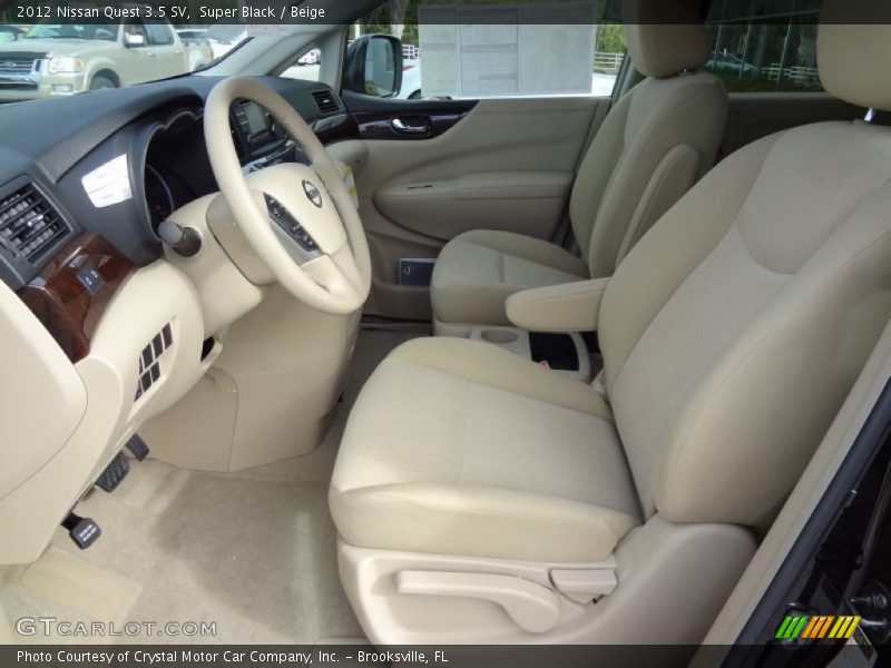 Super Black / Beige 2012 Nissan Quest 3.5 SV