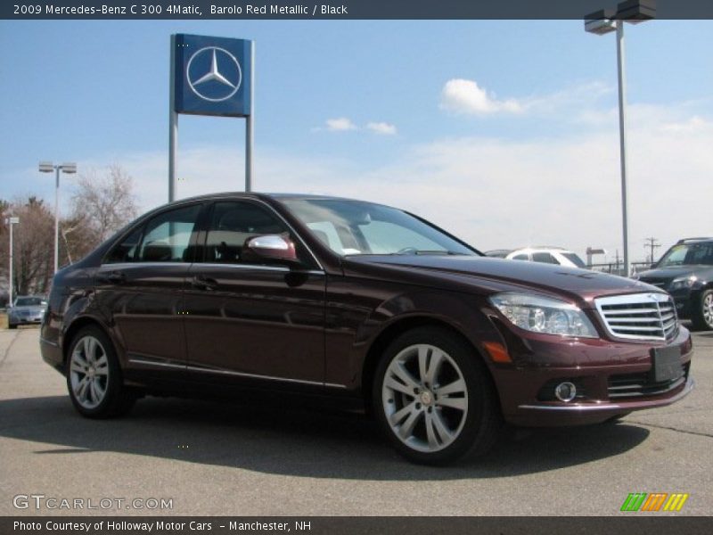 Barolo Red Metallic / Black 2009 Mercedes-Benz C 300 4Matic